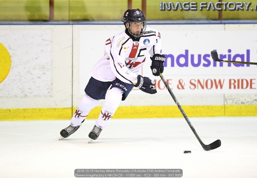 2016-10-16 Hockey Milano Rossoblu U14-Aosta (1-8)